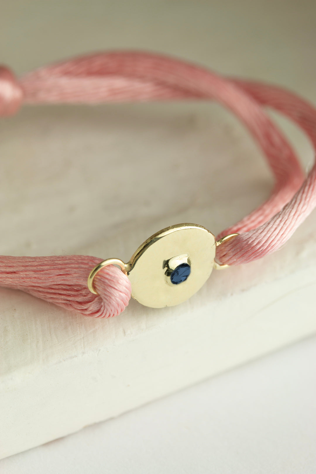 Pebble Birthstone Armband Satijn