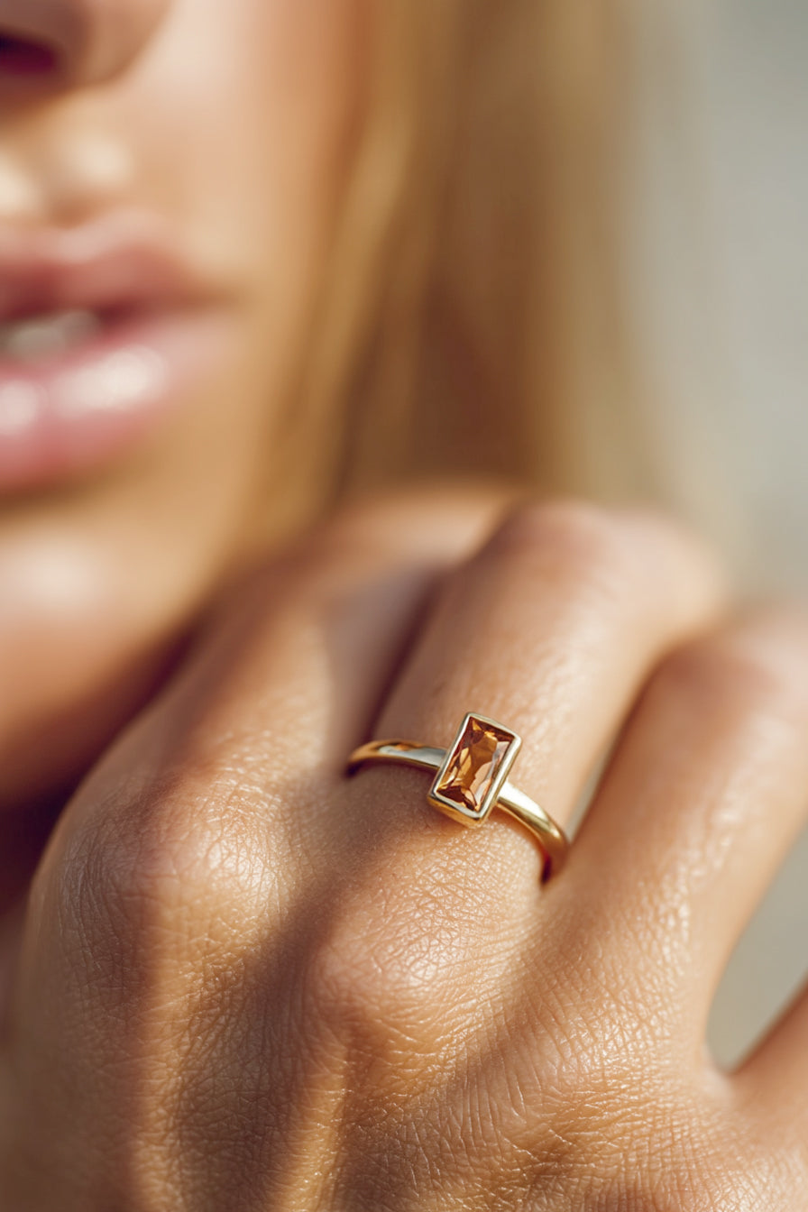 Gem-Bag Ring Citrien