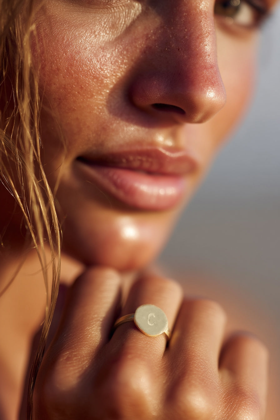 Pebble Letter Ring