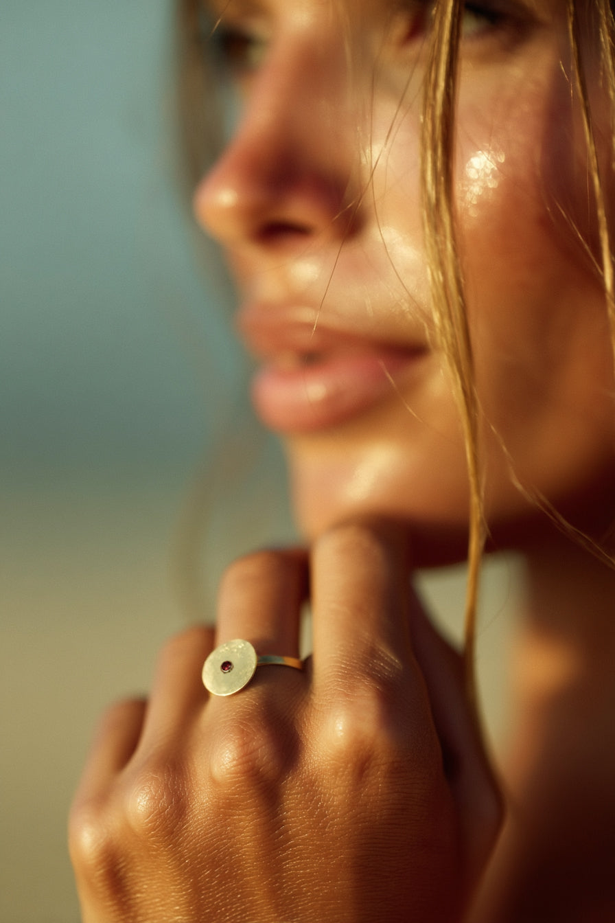 Pebble Birthstone Ring