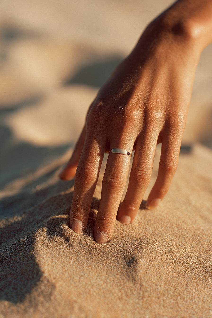 Wave Birthstone Ring