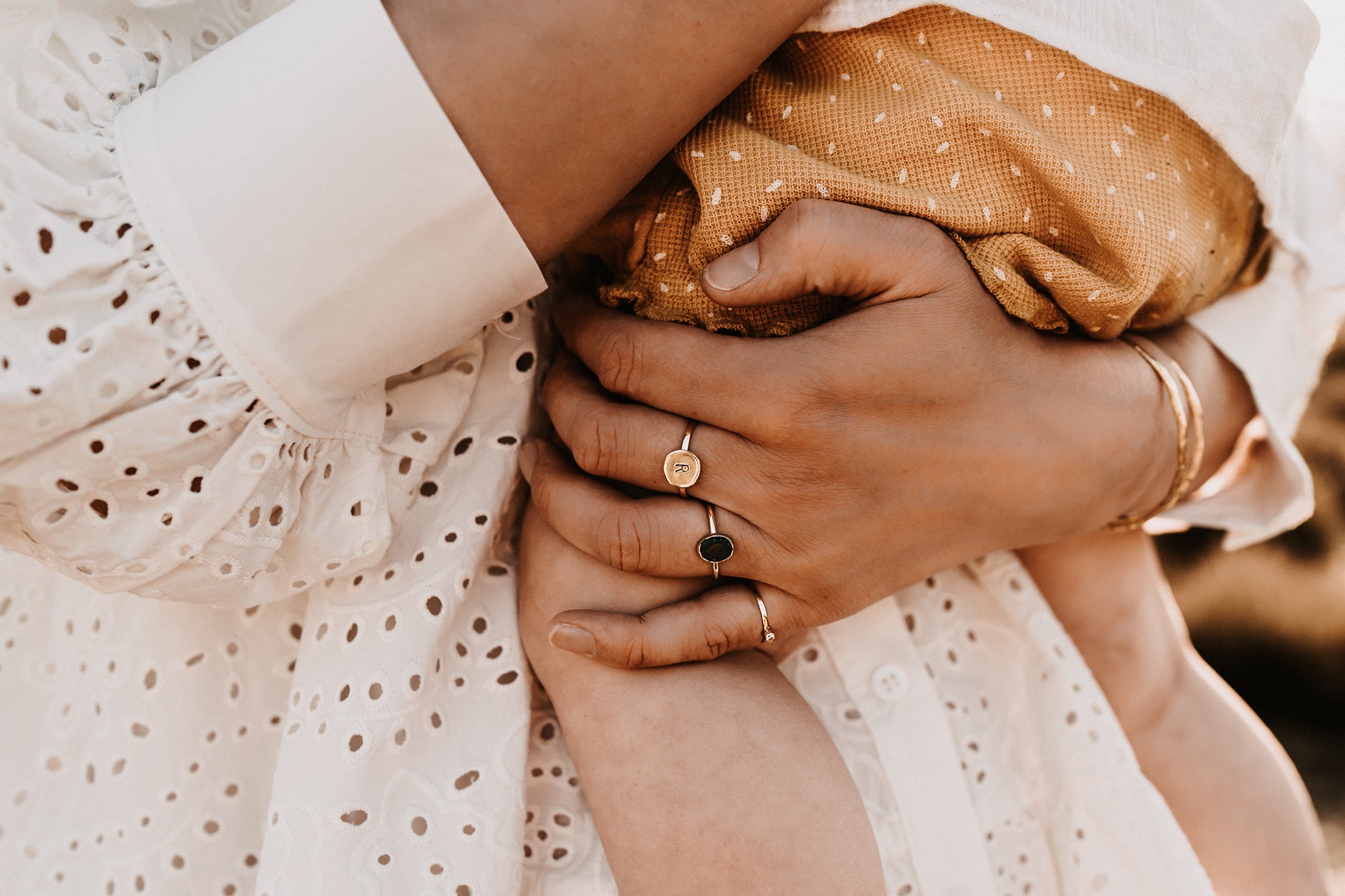 Pebble Letter Ring