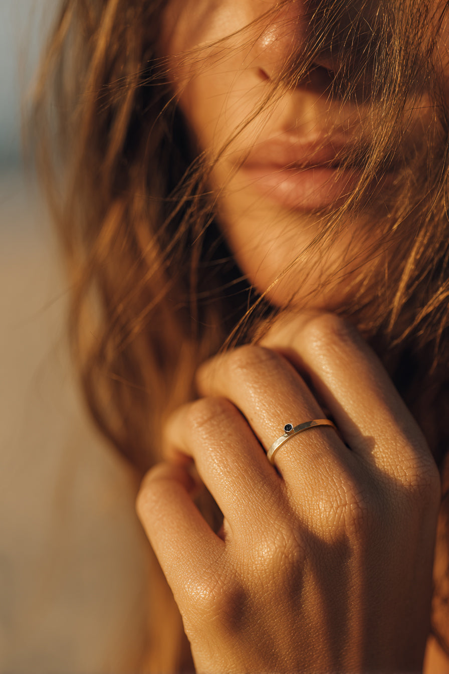Salt Black Sapphire Ring
