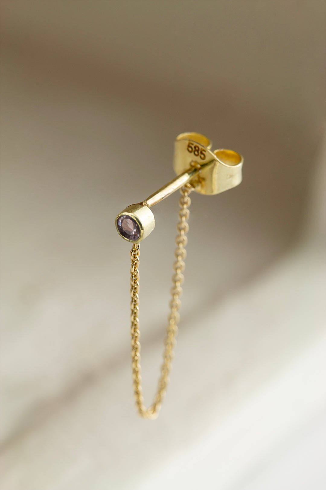 Chain Birthstone Stud