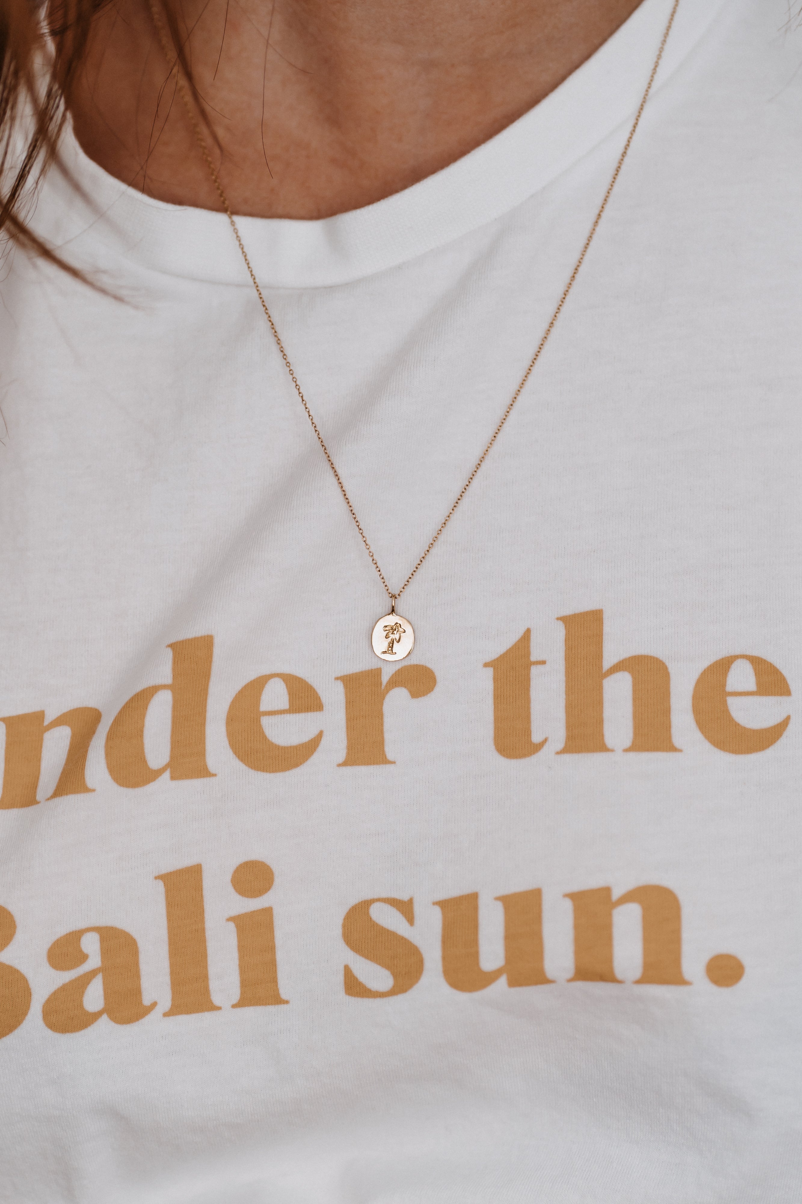 KETTING PEBBLE MET SYMBOOL - PALM